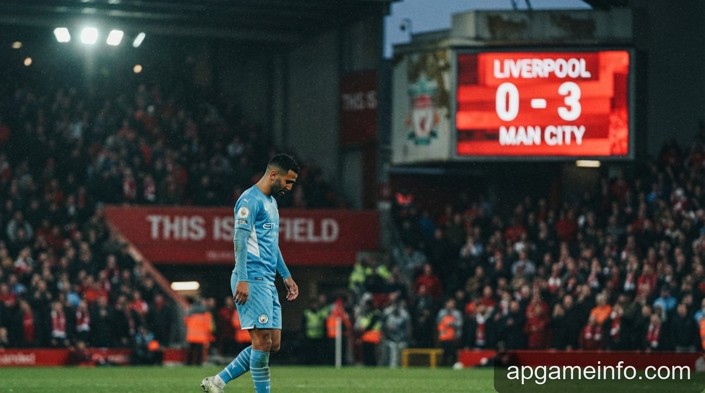 Man City thắng đậm tại Anfield: Khi bóng đá bị lu mờ bởi 'bóng ma' án phạt